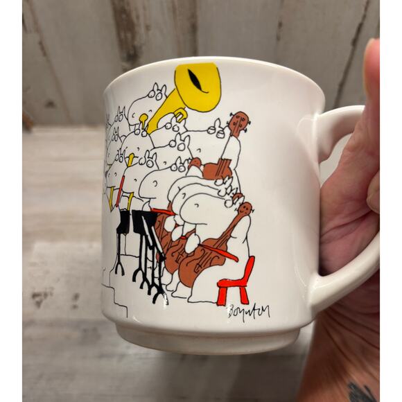 Vintage 1980s Boynton Hippo Holidays Orchestra Coffee Tea Mug EUC - Picture 5 of 6